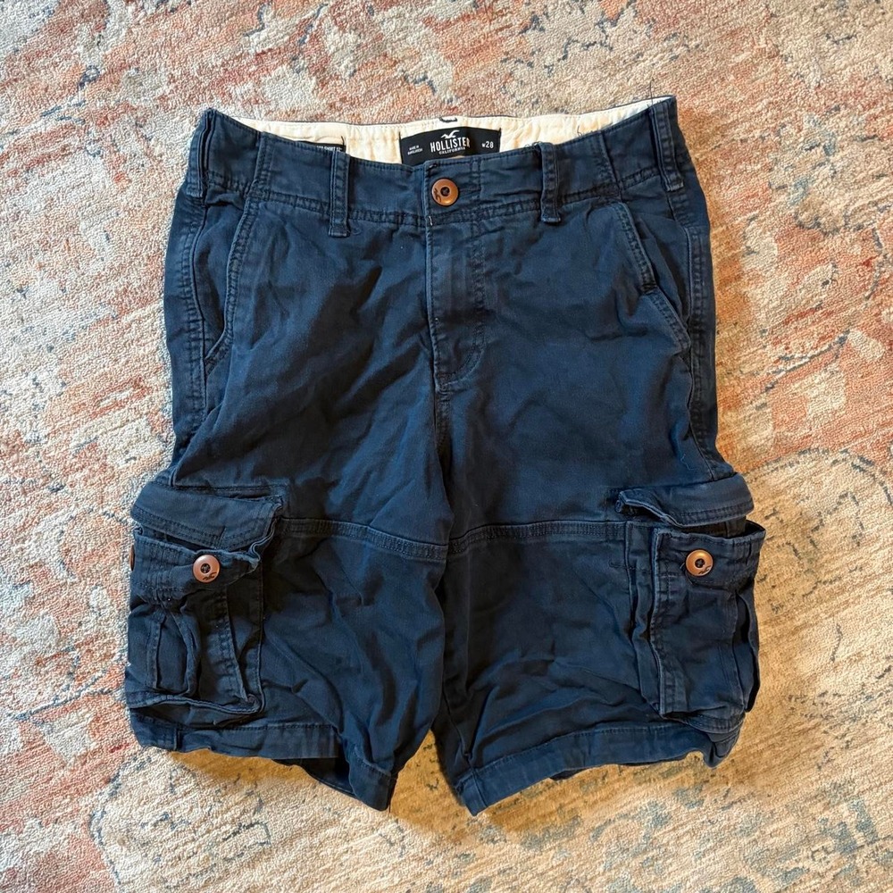 Hollister Cali Longboard Cargo Shorts 12 Mens 28 Navy Blue Epic Flex Utility